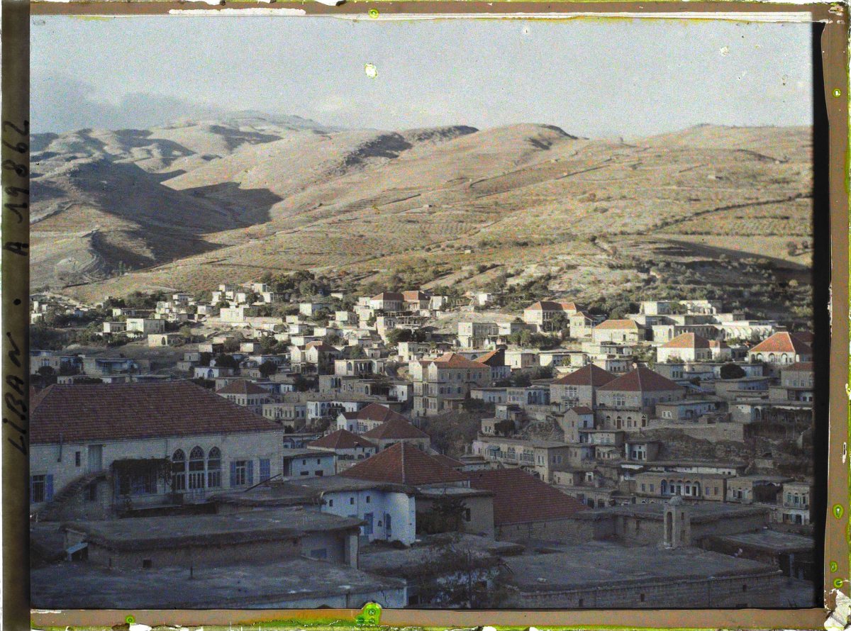 Panoramic view of Zahle, Lebanon, photographed in November 1919